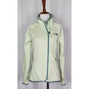 The Northface Women's size Small Side Zip Up Jacket Light Yellow Green